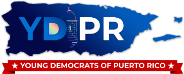 Young Democrats of Puerto Rico logo on the navigation bar.